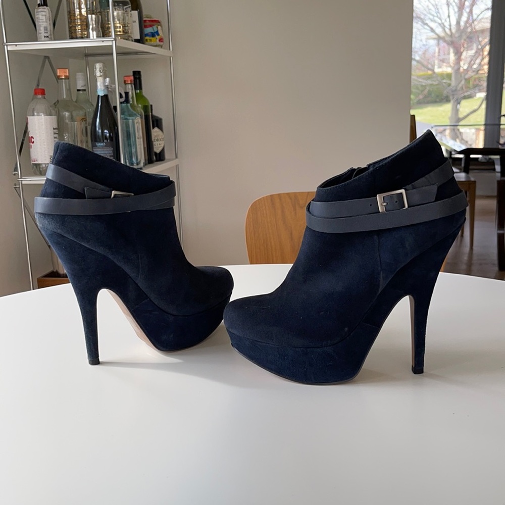 Blue Suede Aldo High Heels
